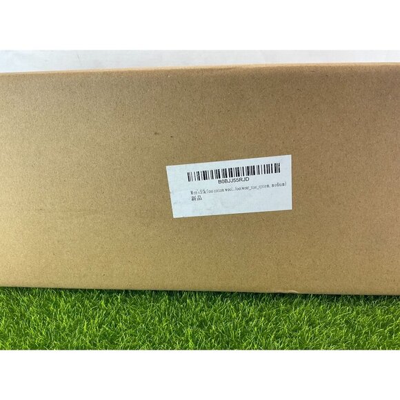 New Mens Size 42-43 Gray Ribbed Plush Slippers With Faux Fur Lining & Non-Slip S - Picture 8 of 8